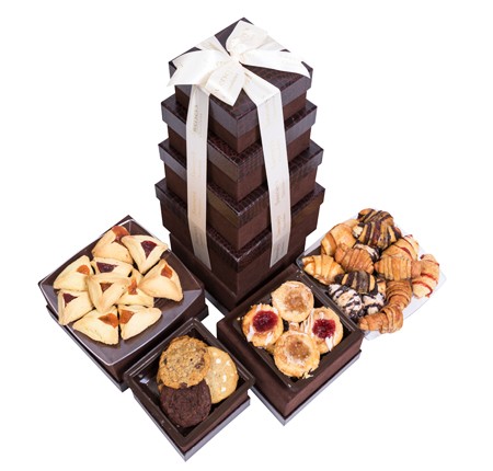 Rosh Hashanah Grand Indulgence 4 Tier Fresh Baked Goods Gift Tower