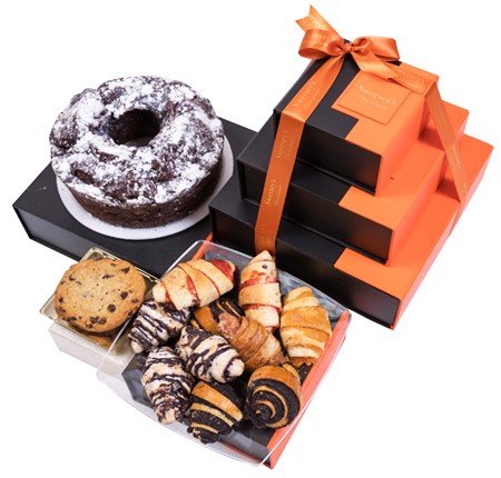 Shiva-Nouveau-Design-Chocolate-Cake-Rogelach-Cookies-Pastry-Tower-Gourmet-Kosher-Gift-Baskets