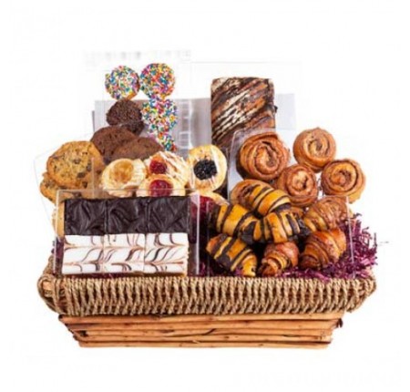 Sympathy Grand Fresh Pastry Gift Basket