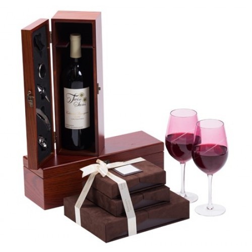 Purim Executive Wine Chocolate Gift Designer Wine Glasses