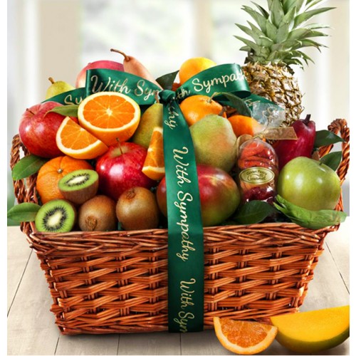 Rosh Hashanah With Sympathy Tropical Abundance Fruit Basket