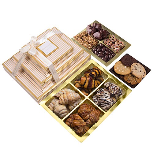Pareve Designer Gold Stripe Executive Gift Tower