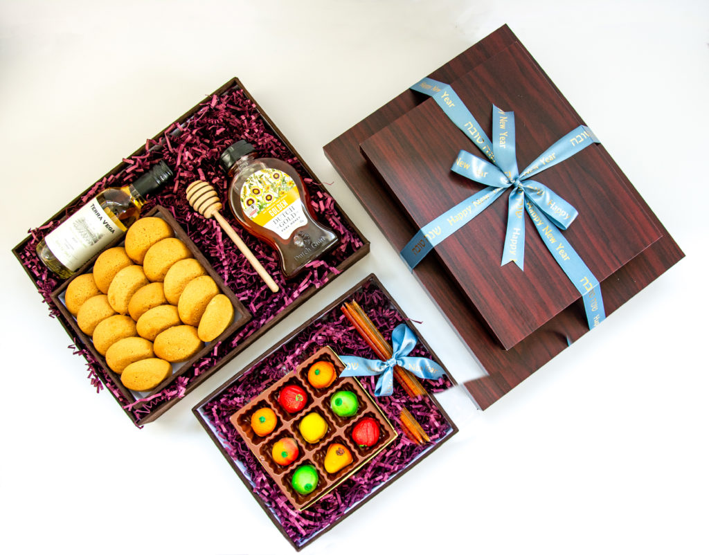Rosh Hashanah Kosher Gift Basket Platter