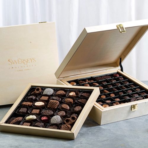 Designer Wood 2 Tray Chocolate Gift Box Set - Kosherline