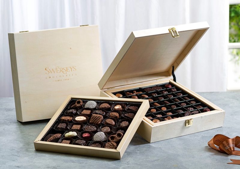 Designer Wood 2 Tray Chocolate Gift Box Set - Kosherline