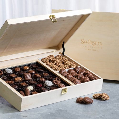 Designer Wood Large Chocolate Gift Box - Kosherline