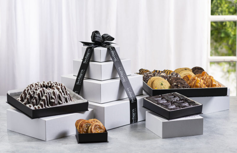 Delectable Deluxe White Bakery Gift Box Tower - Kosherline