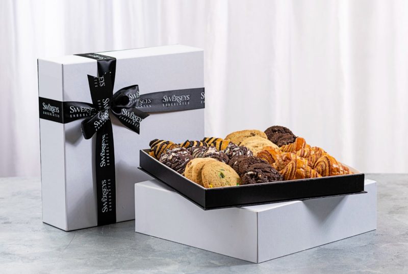 Delectable White Purim Bakery Gift Box - Kosherline