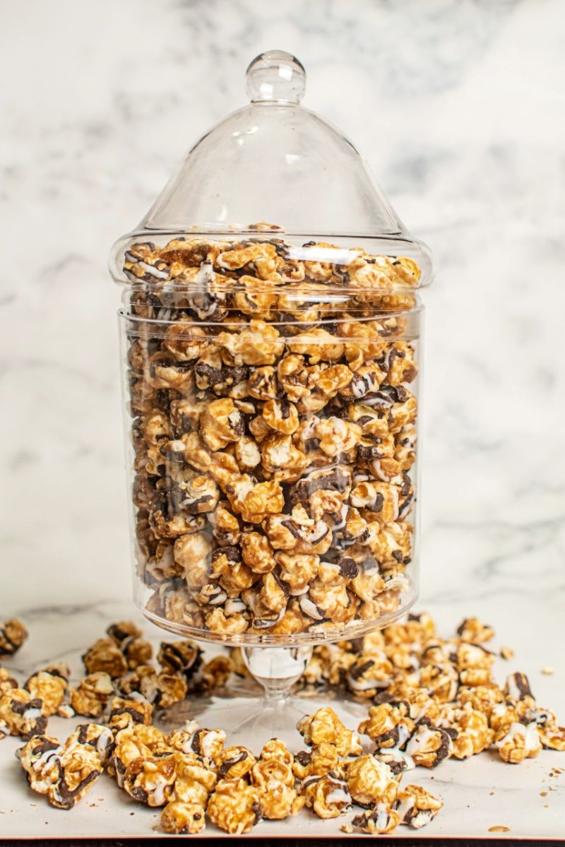 Chocolate Drizzled Caramel Popcorn Gift Set - Kosherline