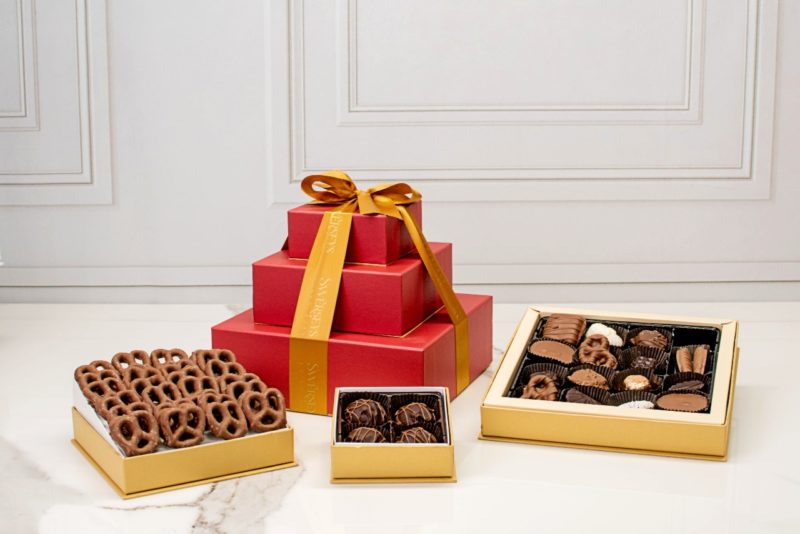 Happy Birthday 3 Tier Red Chocolate Gift Tower - Kosherline
