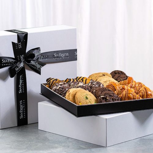 Shavuot Assorted Pastries & Cheese Florets White Bakery Gift Box - Kosherline