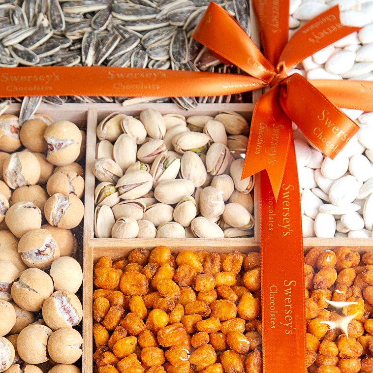 Assorted Elegance Nuts & Seeds Gourmet Wood Gift Box