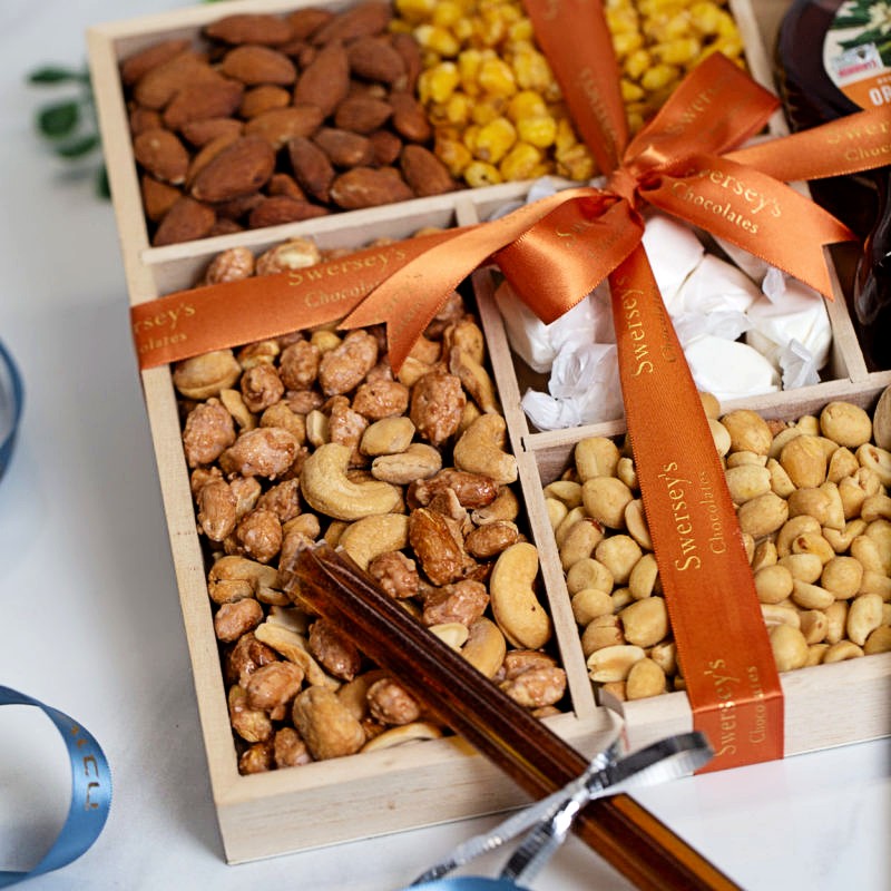 Assorted Nuts & Honey Rosh Hashanah Gift Box 2 - Kosherline