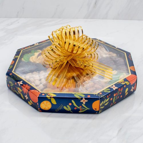 Hanukkah Delightful Assorted Dried Fruit & Nut Gift Tray - Kosherline