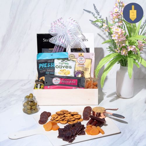 Hanukkah Elegant Charcuterie Romantic Gift Basket - Kosherline
