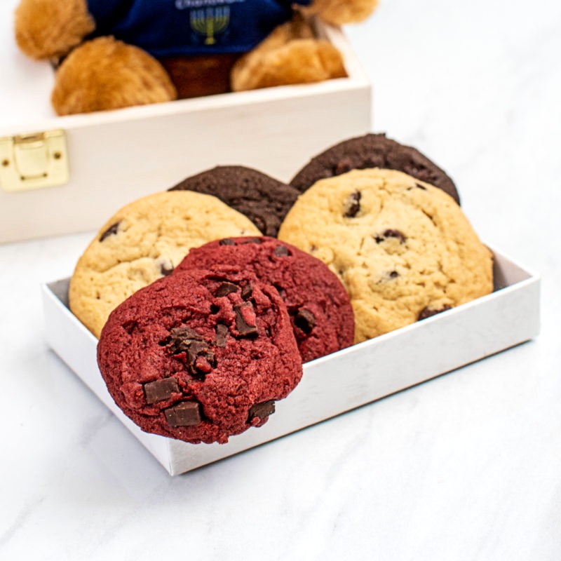 Happy Hanukkah Teddy Bear & Cookies Gift Set 3 - Kosherline