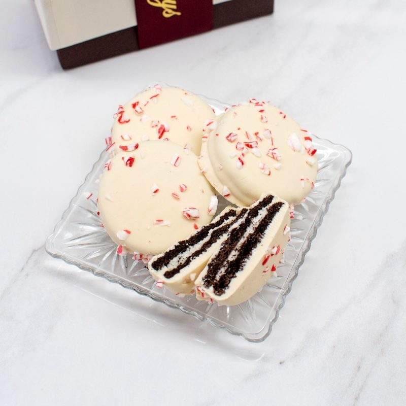 Holiday Peppermint White Chocolate Sandwich Cookies Gift Box 2