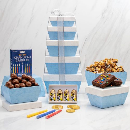 Marvelous Hanukkah Gourmet Chocolate Snack Tower - Kosherline